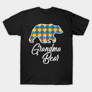 Bear Autism Puzzle Awareness Grandma Bears T-Shirt